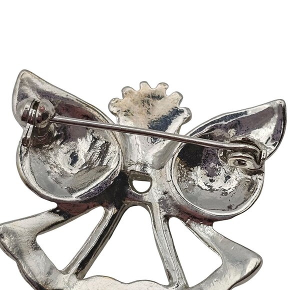 VTG Brooch Silver/Gold Toned Angel Love Faith Joy Dangle Charm Christian Faith - Picture 12 of 16